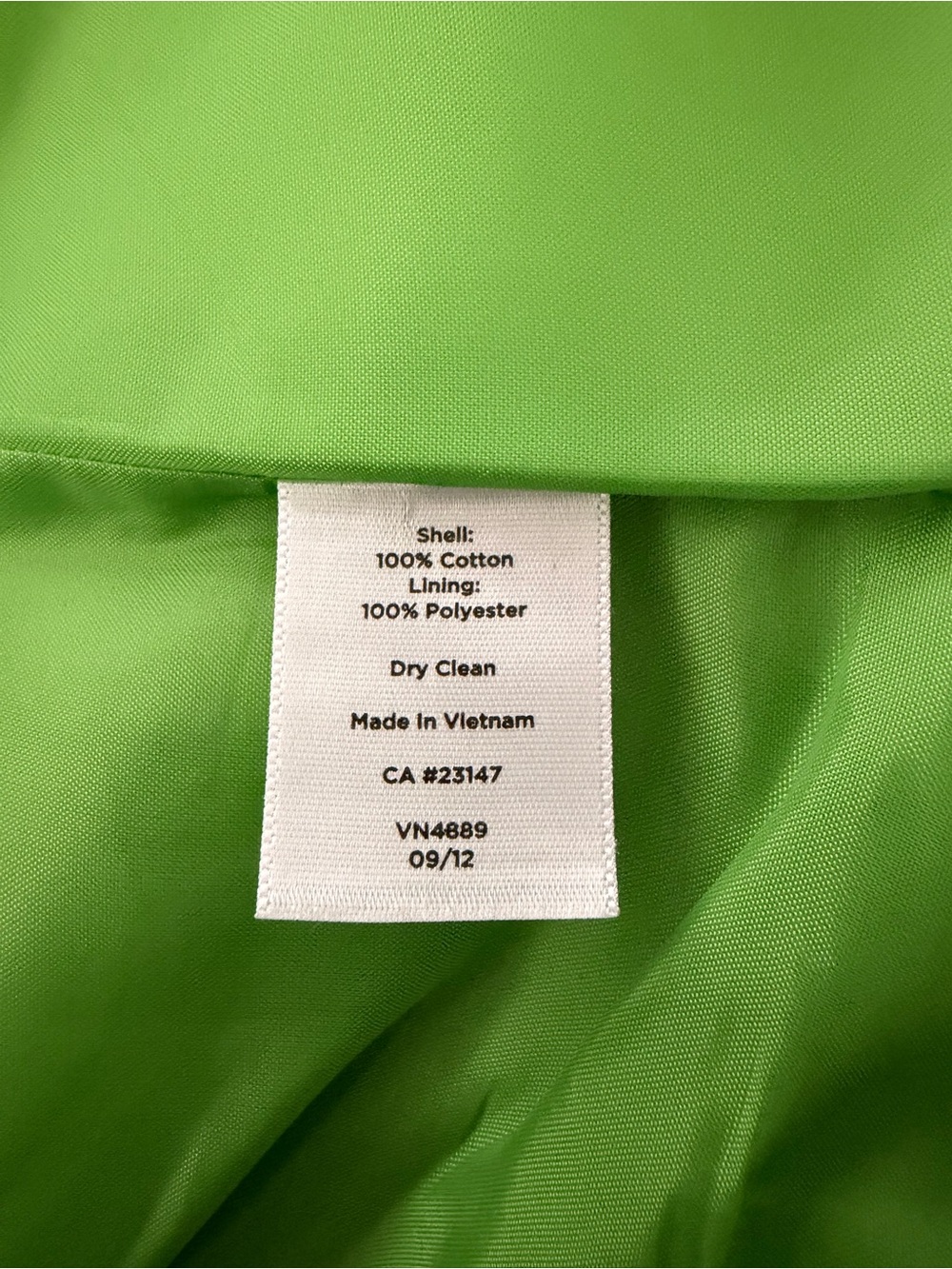 Talbots Lime/Apple Green 100% Cotton Blazer Size 8 Two Button Tailored Jacket - Picture 10 of 14